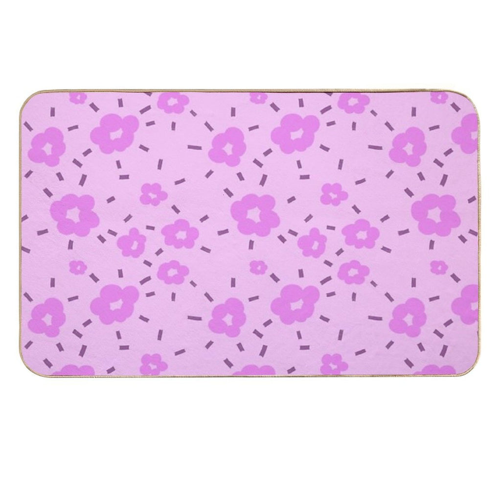 Petal Whimsy - Playful Floral Pattern  Anti-Trip Bath Mat