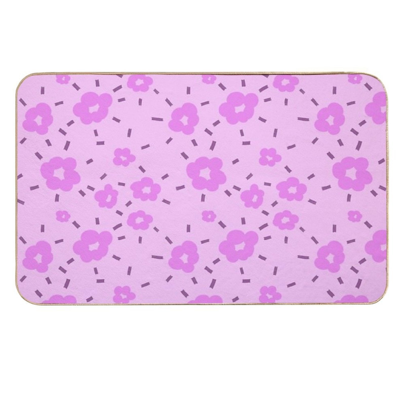 Petal Whimsy - Playful Floral Pattern  Anti-Trip Bath Mat