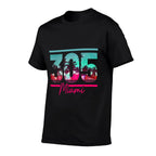 Miami 305 Area Code Florida Vintage Palm Trees Pride Retro  Wrinkle-resistant T-Shirt