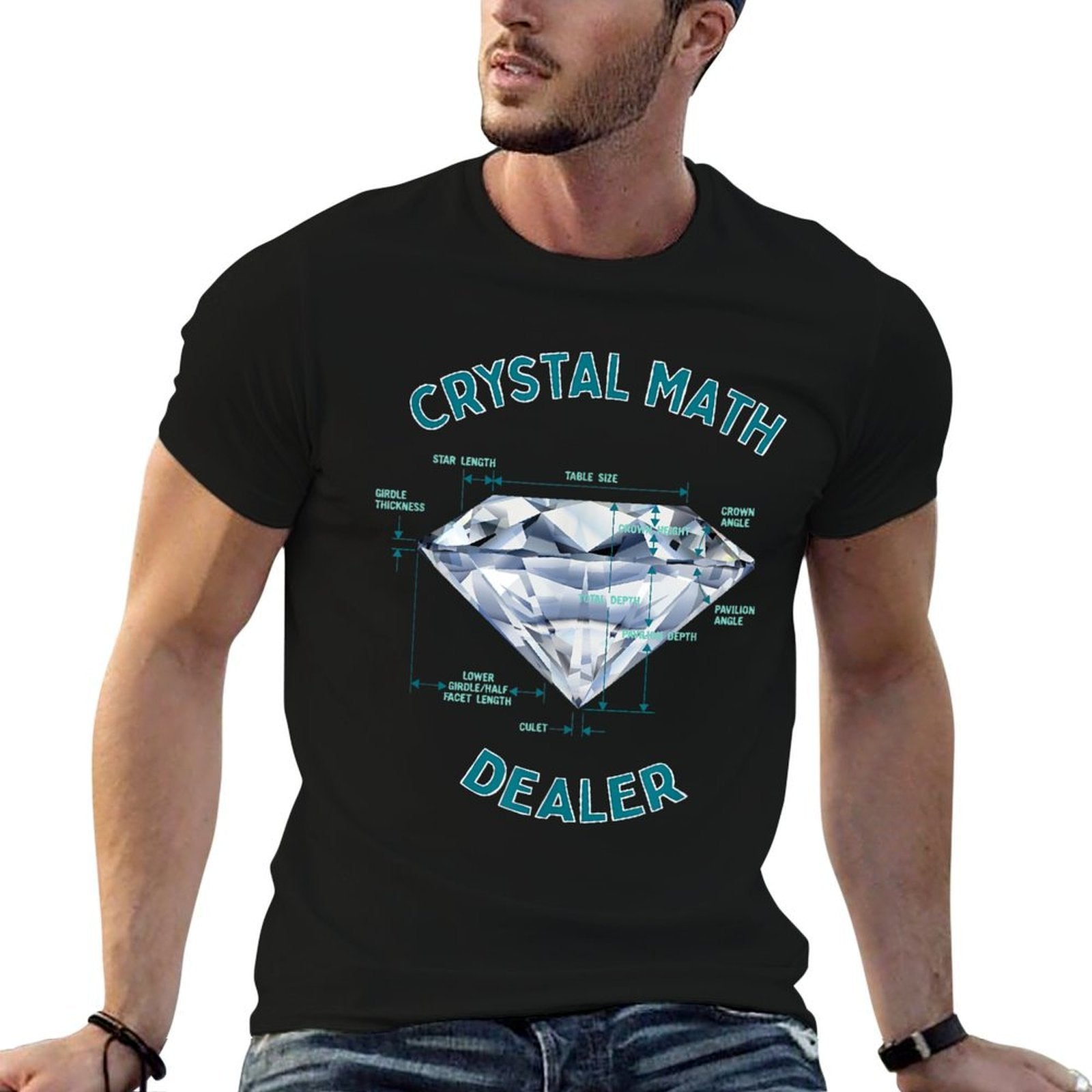 Gemstone Tester Goldsmith Silversmith Bling Lovers - Funny Crystal Math Dealer - Gemologist Diamond Jeweler Humor Unisex-Adults  Wrinkle-resistant T-Shirt