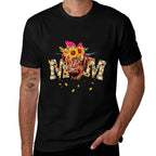 Vintage Sunflower Highland Cow Mom Heifer Mom Messy Bun Mom  Odor-resistant T-Shirt