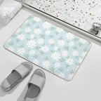 Cute Daisies on A Soft Green Background  Slip-Resistant Bath Mat