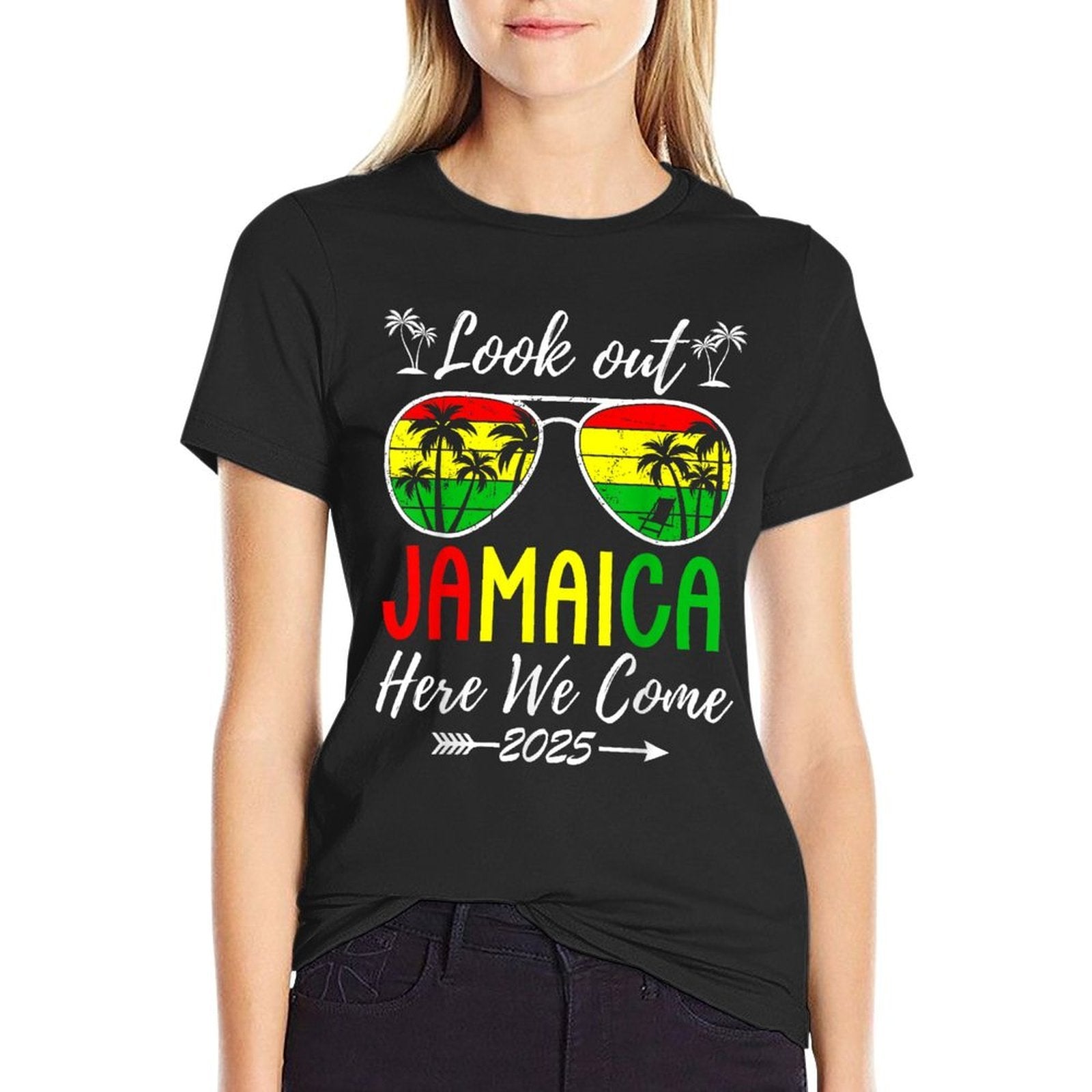 Look Out Jamaica 2025 Here We Come Family Vacation Beach  Moisture-wicking T-Shirt