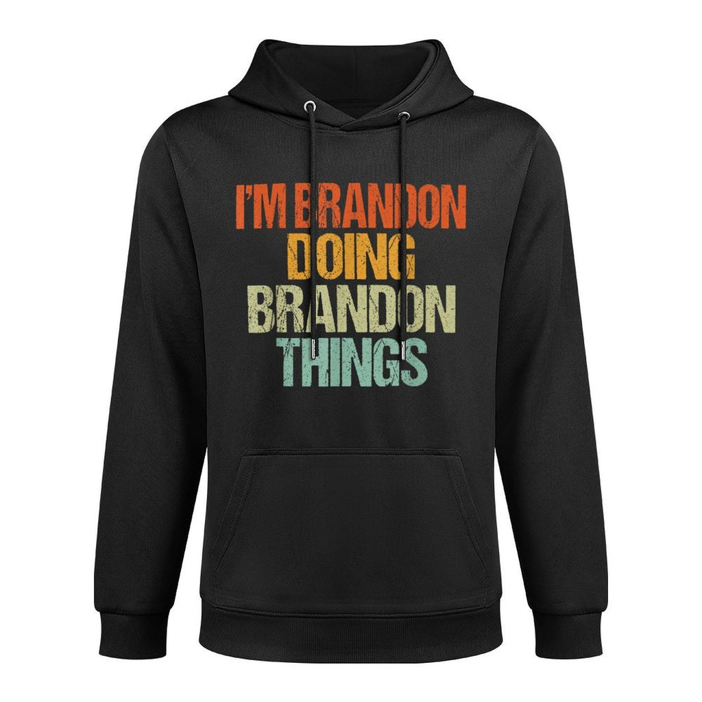 I'm BRANDON Doing BRANDON Things Vintage Birthday Kangaroo Pocket Hoodie