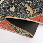 UNICORN AND LADY PLAYING ORGAN WITH ANIMALS , Hearing  Odorless Bath Mat