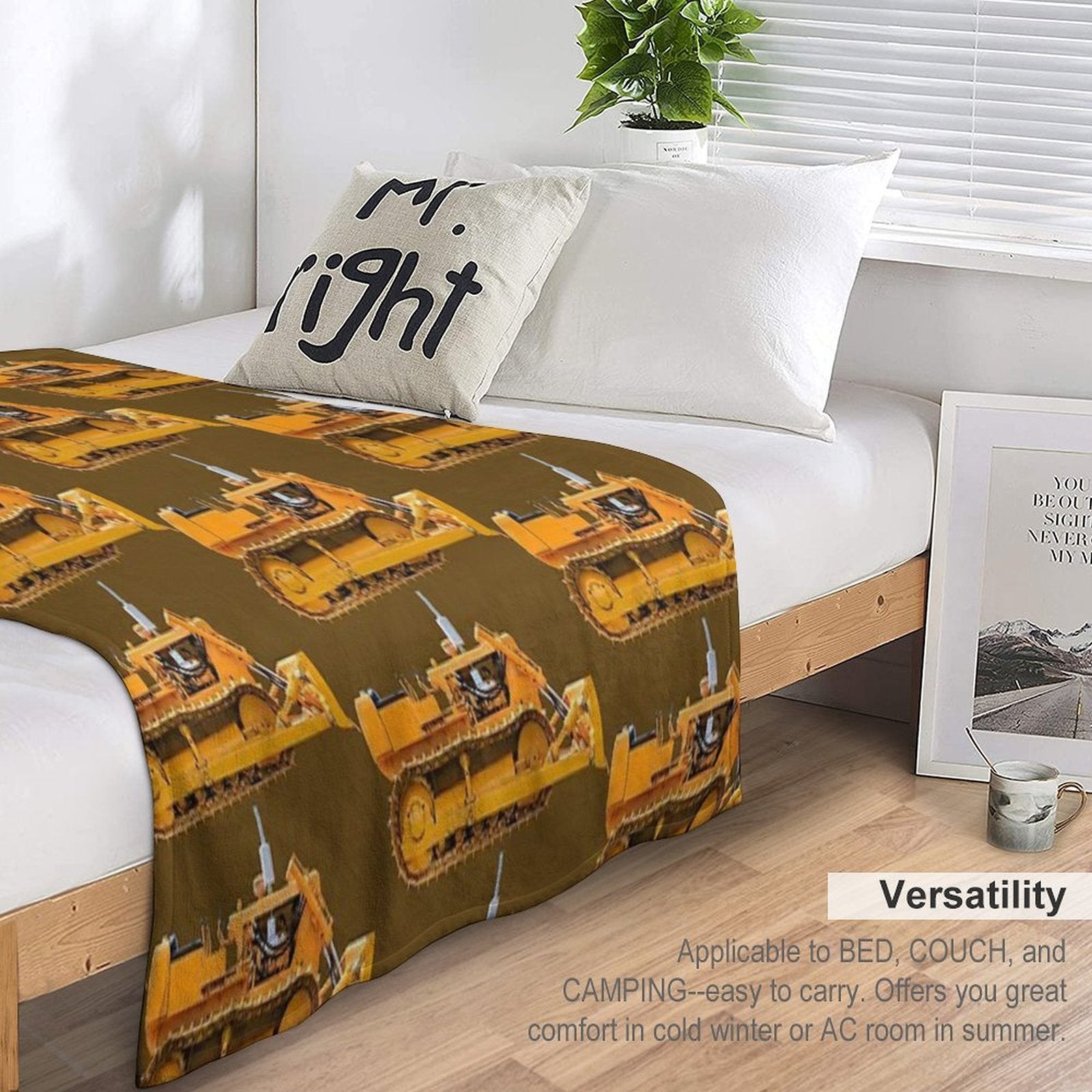 Bulldozer All-season Throw Blanket