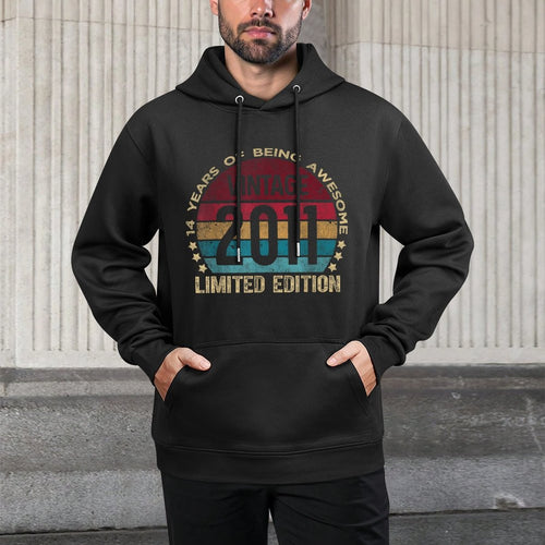 14 Year Old Gifts Vintage 2011 Limited Edition 14th Birthday Pilling-Resistant Hoodie