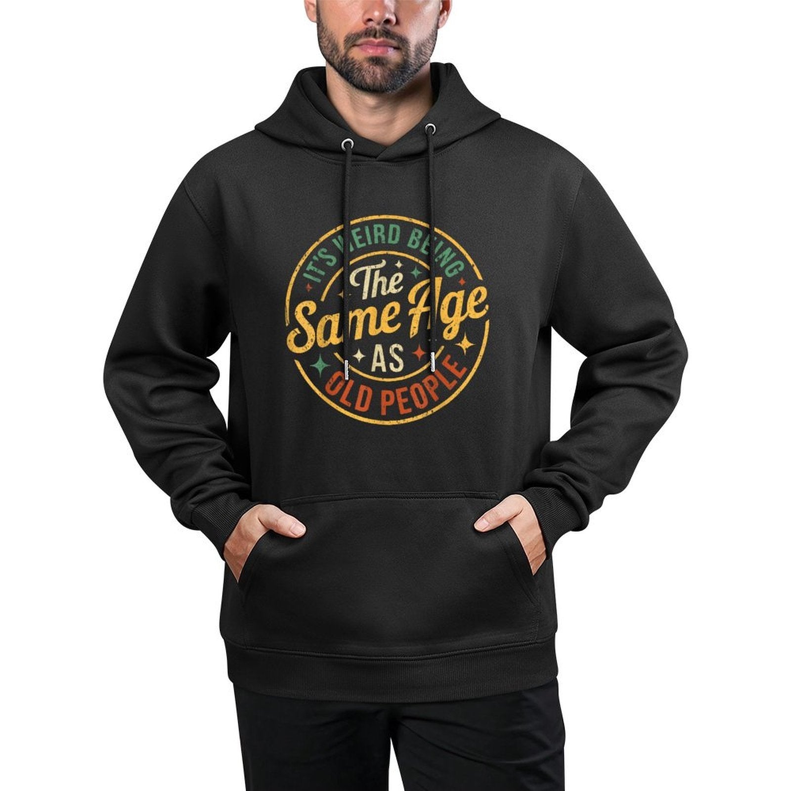 Its Weird Being The Same Age As Old People Funny Old People Relaxed Fit Hoodie