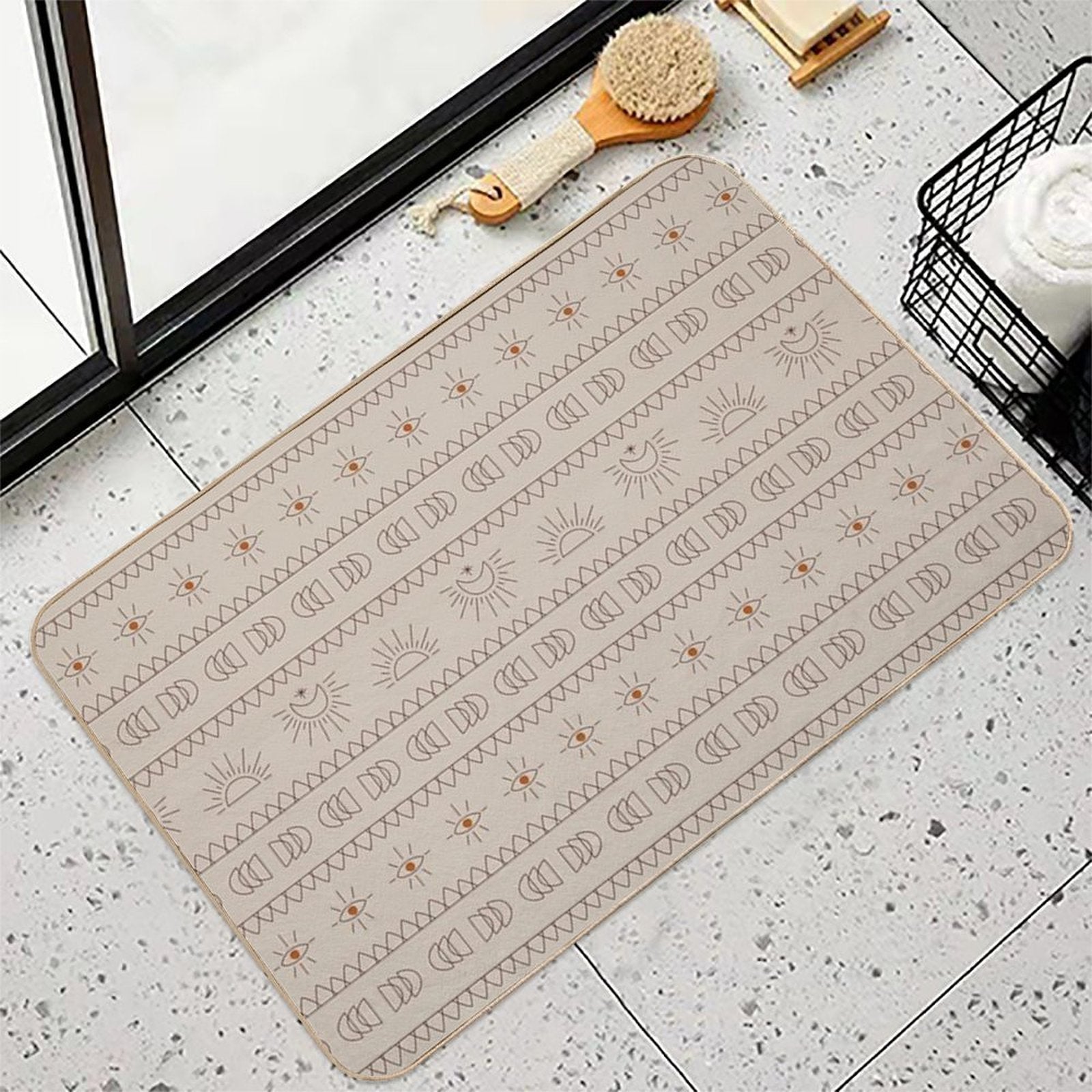 Boho Llama  Stain-Proof Bath Mat
