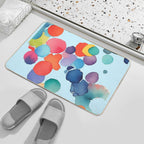 Abstract Watercolor Bliss - Artistic Splash Pattern  Non-Slip Bath Mat