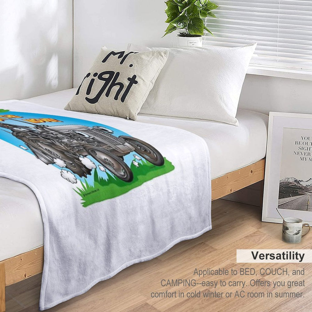 Little Grey Fergie on The Move! Shrink-resistant Throw Blanket