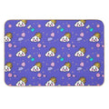 Kawaii Seamless Pattern Bath Mat, Cute Kawaii Retro Graphic  Multi-Purpose Bath Mat