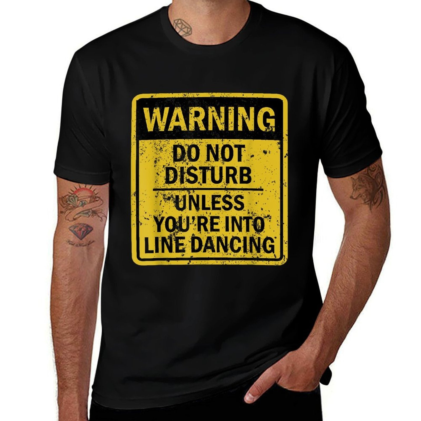 Funny Line Dancing Joke Meme For Men Women  Cotton T-Shirt