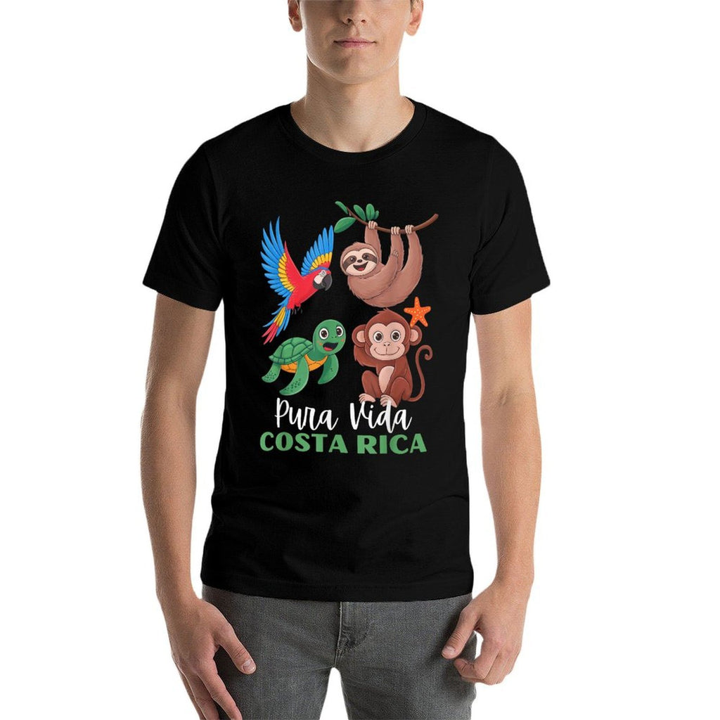 Parrot Sloth Turtle Vacation Tropical Pura Vida Costa Rica  Quick-drying T-Shirt
