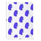 Blueberry As A Macaw (Head View) Shrink-resistant Throw Blanket