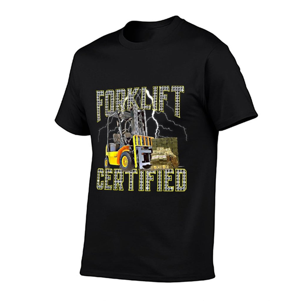 Retro Style Funny Forklift Operator Forklift Certified  Moisture-wicking T-Shirt