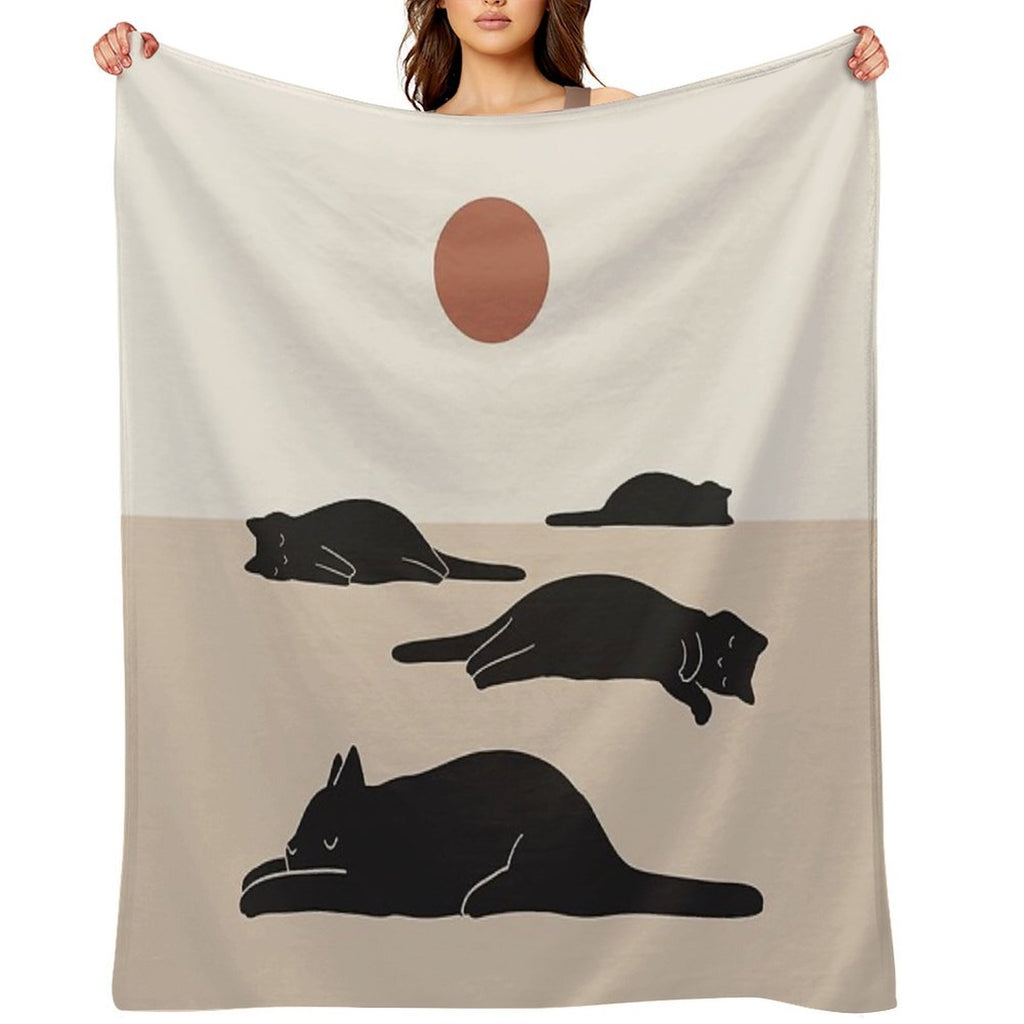 Cat Landscape 69 Eco-conscious Throw Blanket
