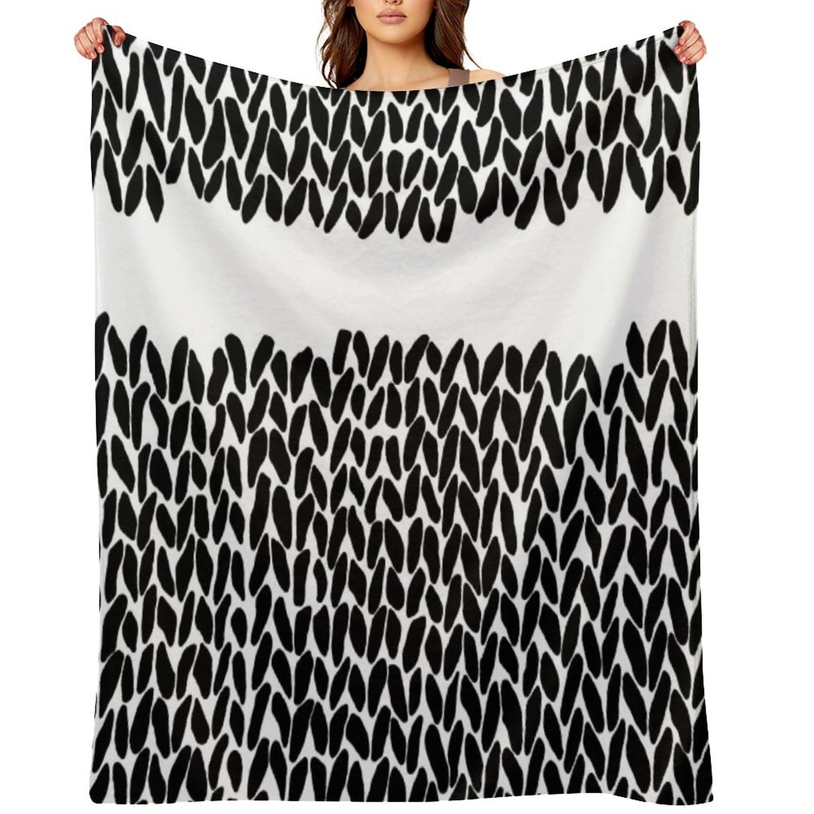 Missing Knit Plush Throw Blanket