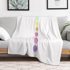 7 Chakras Design Easy Care Throw Blanket