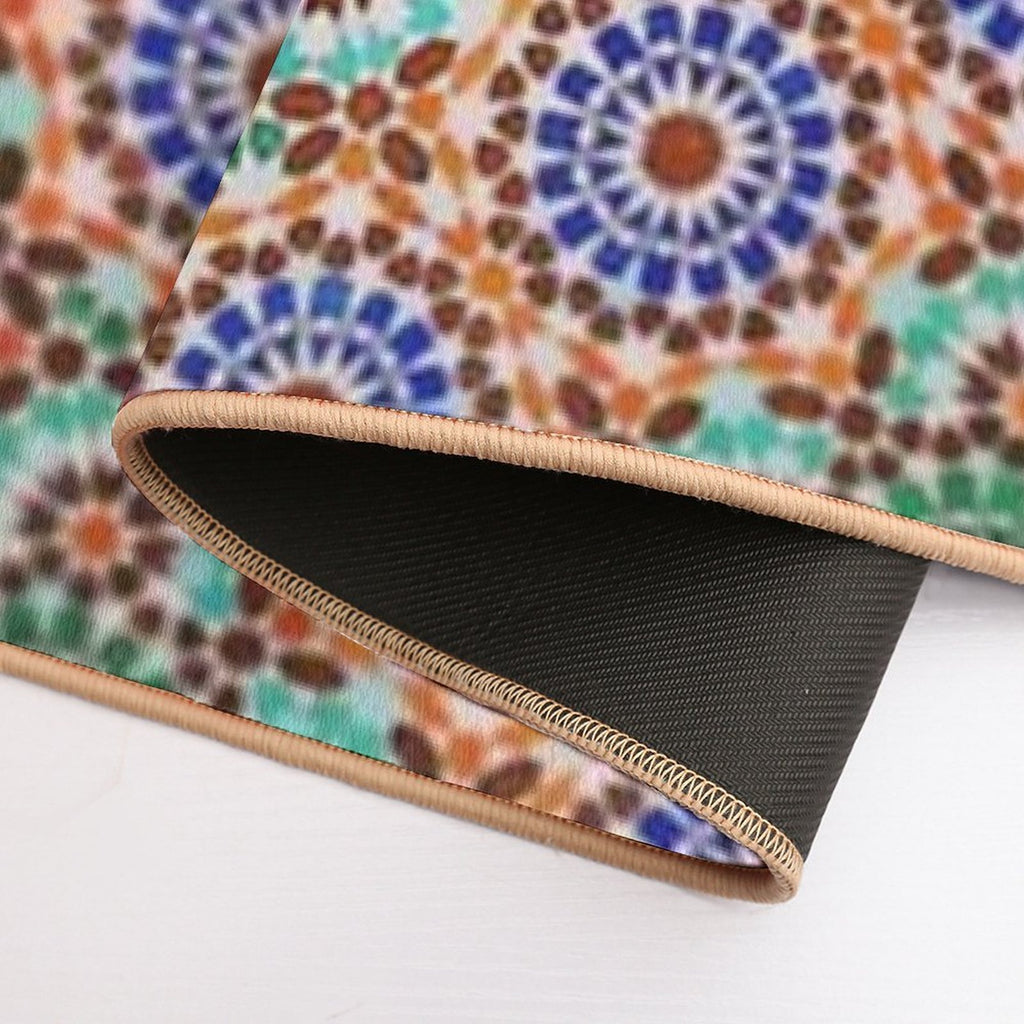 Zellige Moroccan Mosaic Tilework, Traditional Moroccan Art  Easy Maintenance Bath Mat