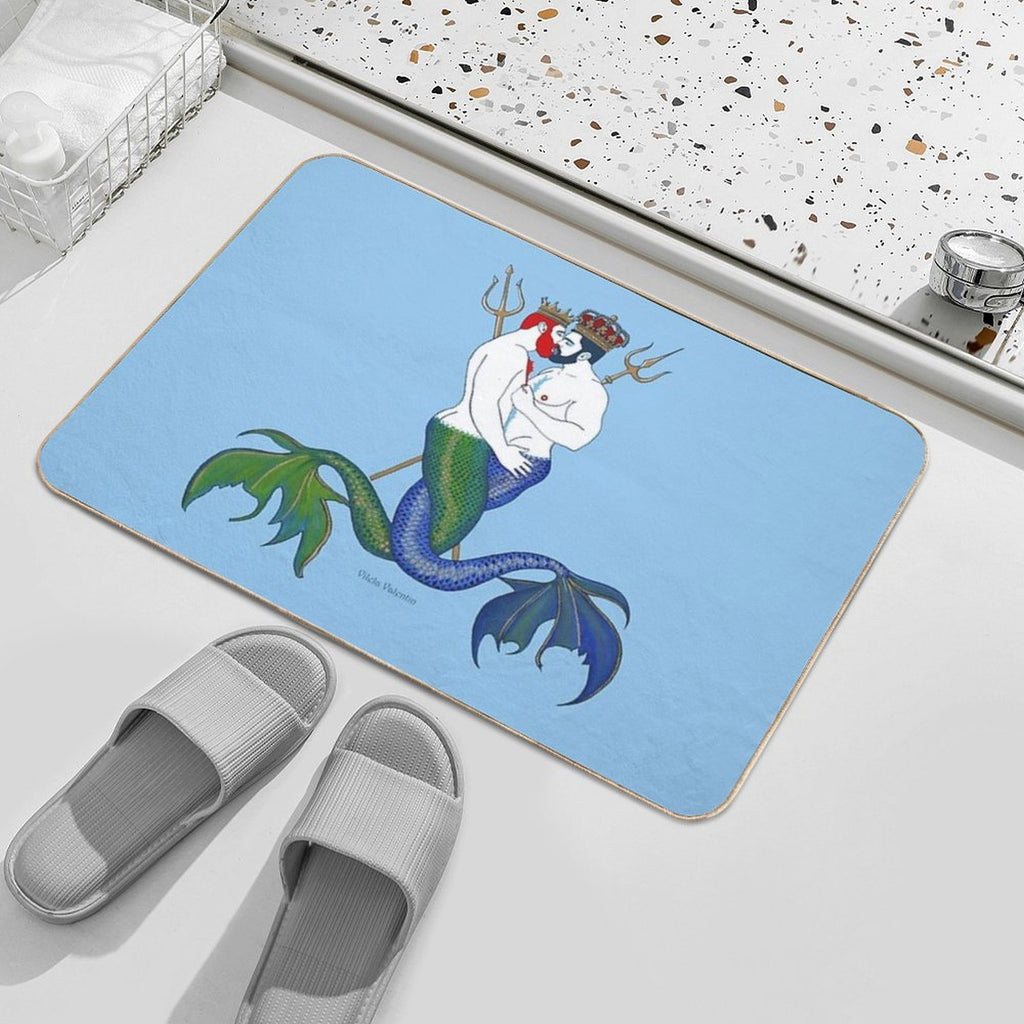 Indischer Und Pazifischer Ozean  Easy Maintenance Bath Mat