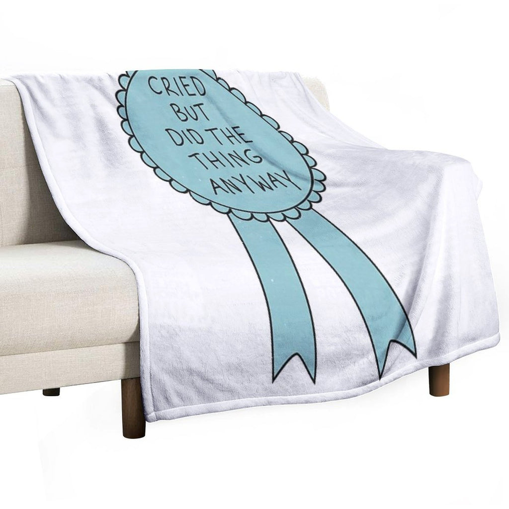 Did The Thing Anyway Travel-friendly Throw Blanket