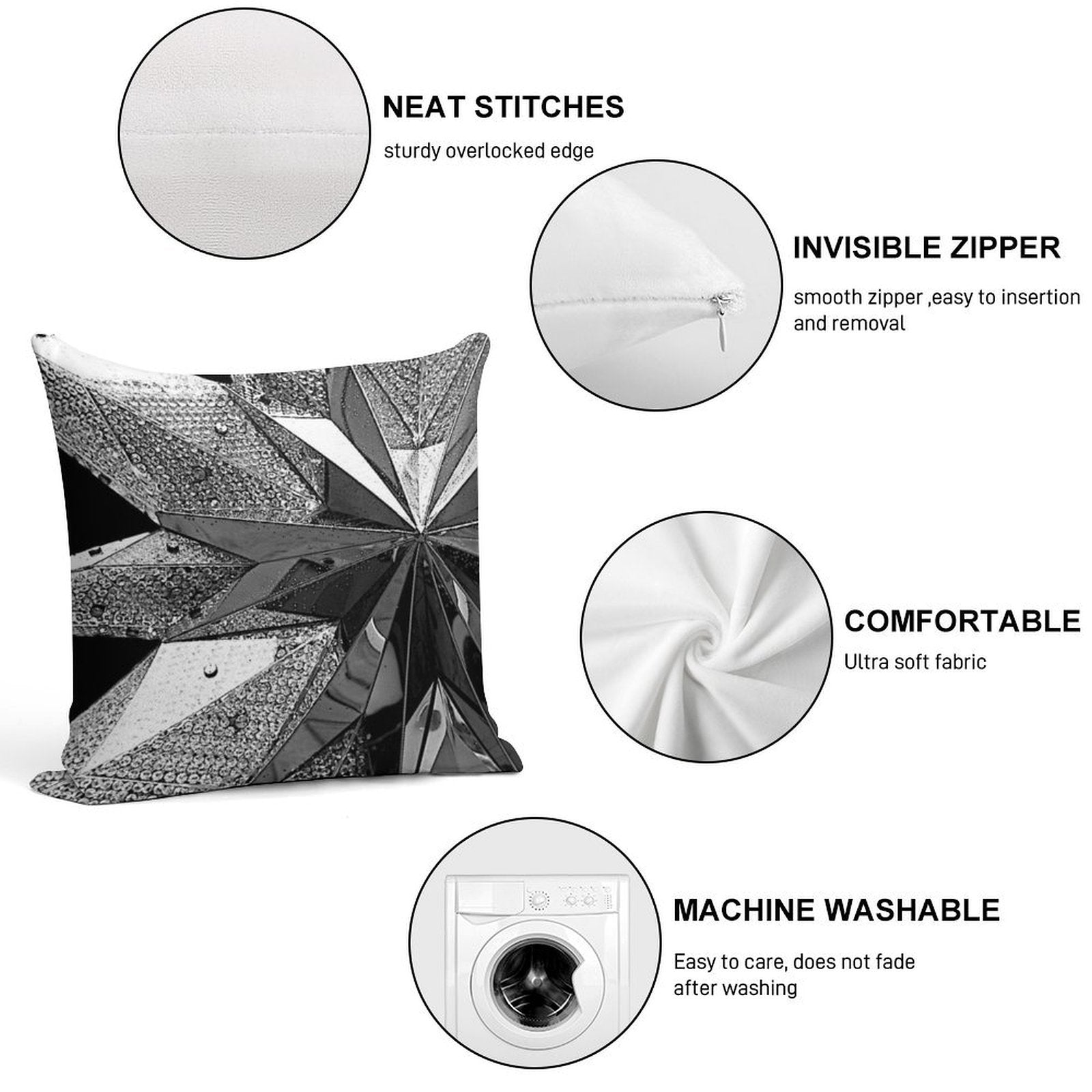Swarovski Star Soft Skin-Friendly Throw Pillow