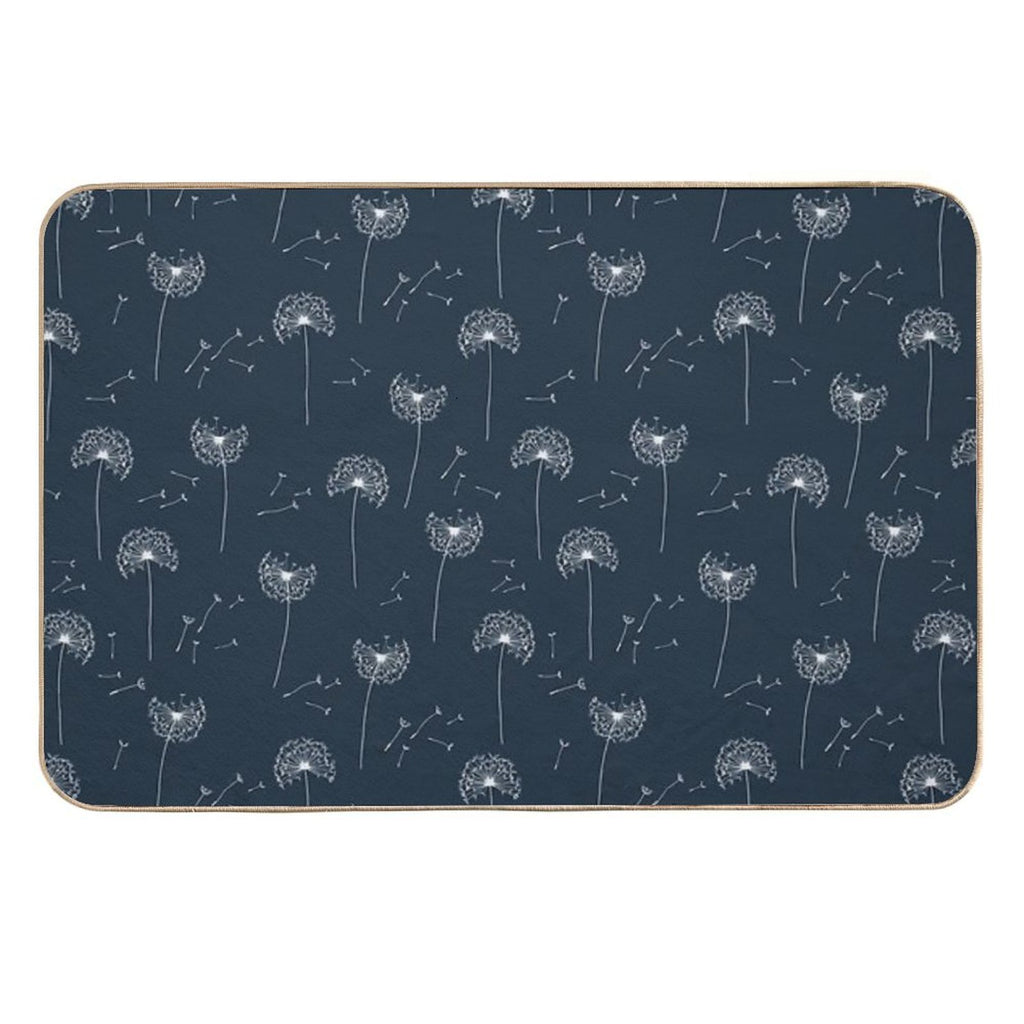 Floral Pattern of Dandelions  Odorless Bath Mat