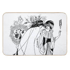 HD. The Peacock Skirt; from Salomé,  by Aubrey Beardsley  Non-Slip Bath Mat