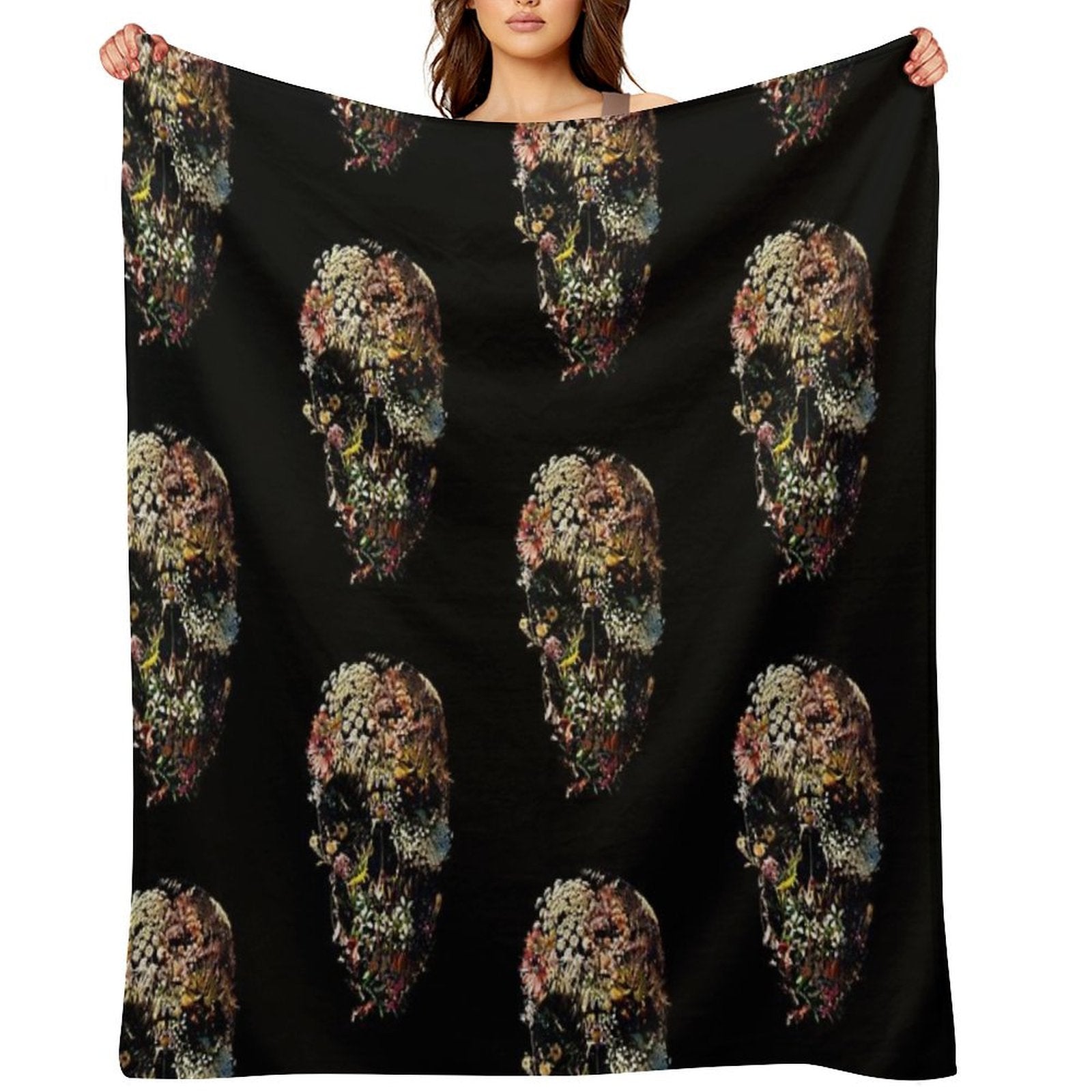 Smyrna Skull Lightweight Throw Blanket