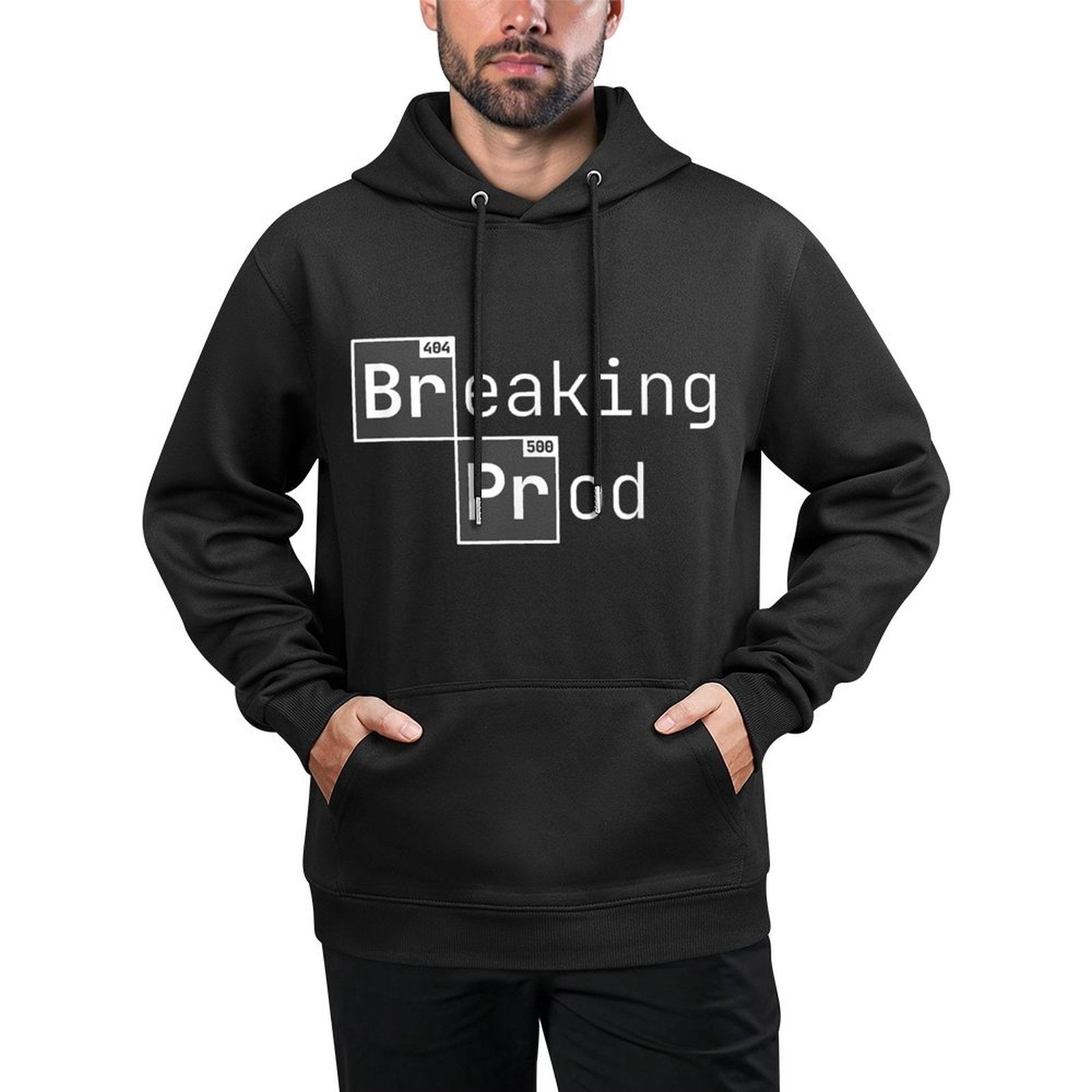 Breaking Prod Funny Dev Coder Meme 404 500 Error Code Pilling-Resistant Hoodie