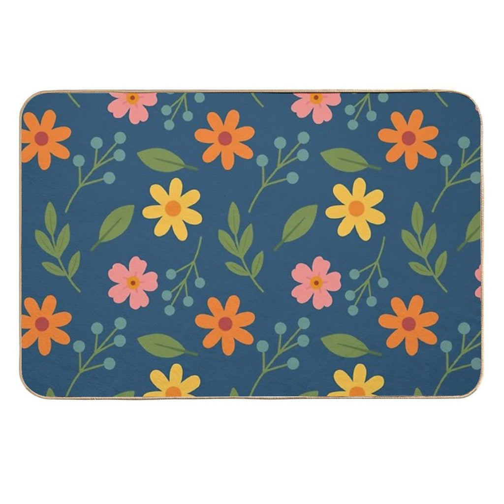 Flowers And Plants  High-Traffic Bath Mat