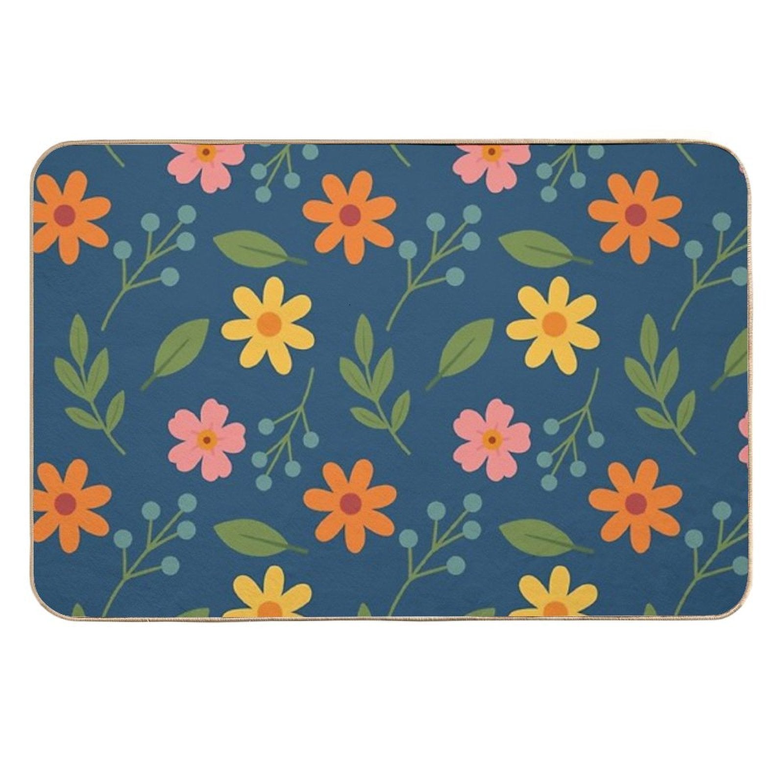 Flowers And Plants  High-Traffic Bath Mat
