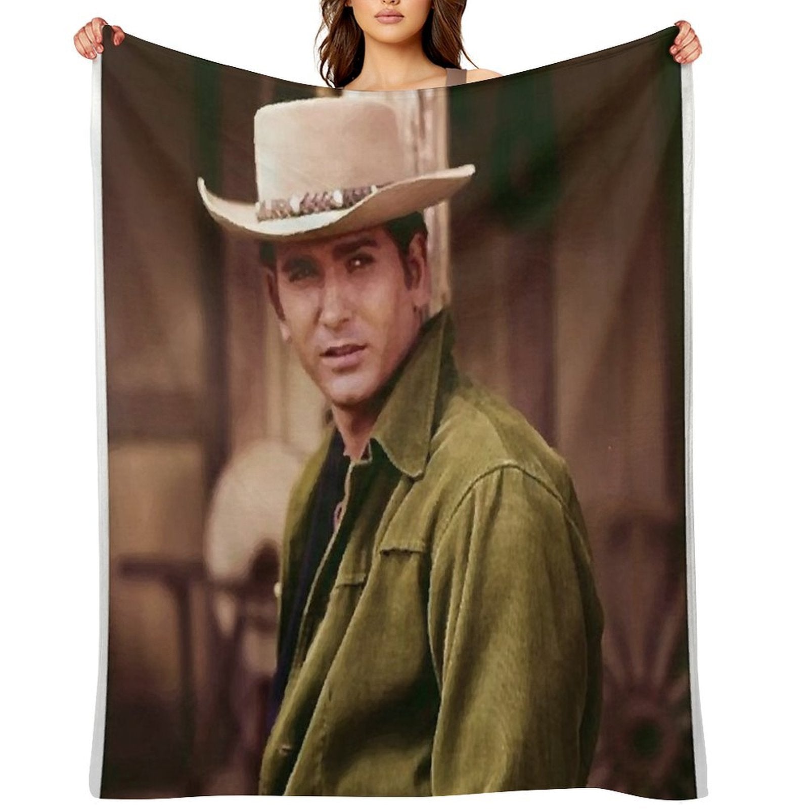 VINTAGE Joe Bonanza Plush Throw Blanket