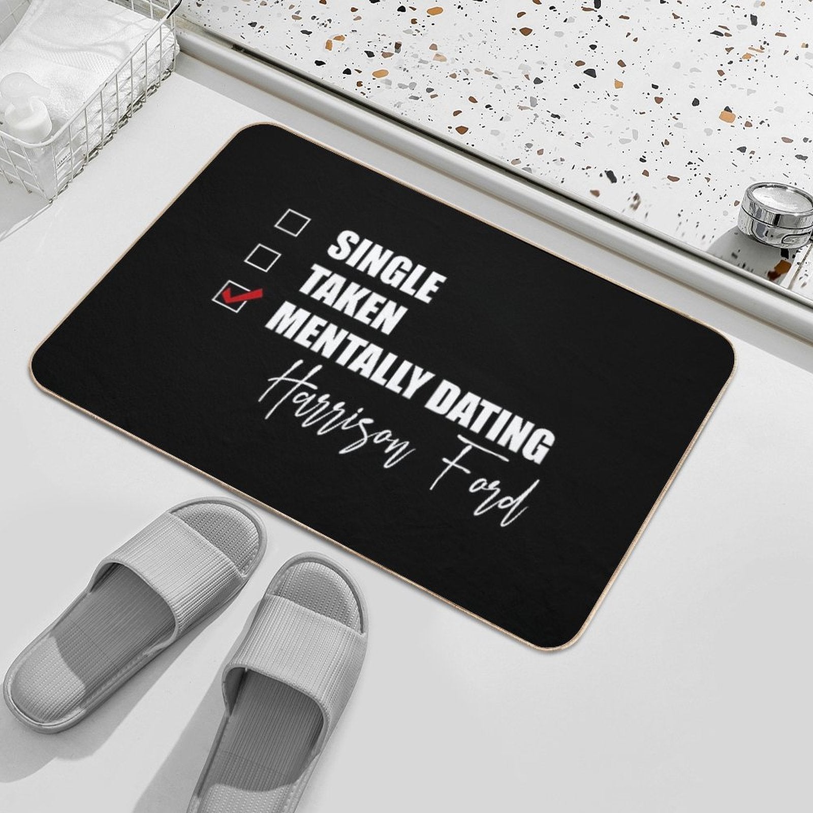 Mentally Dating Harrison Ford  Anti-Trip Bath Mat
