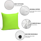 PLAIN GREEN YELLOW -100 YELLOW SHADES ON OZCUSHIONS ON ALL PRODUCTS Soft Ultra-Soft Texture Throw Pillow