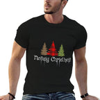 Scottish Gaelic Merry Christmas Nollaig Chridheil Plaid Tree  Breathable T-Shirt
