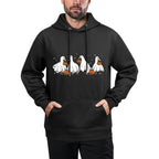 Duck Halloween Cute Ghost Ducks Halloween Farmer Duck Lover Unisex Design Hoodie