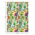 Tropical Parrot, Cockatoo And Toucan Rainforest Durable Throw Blanket