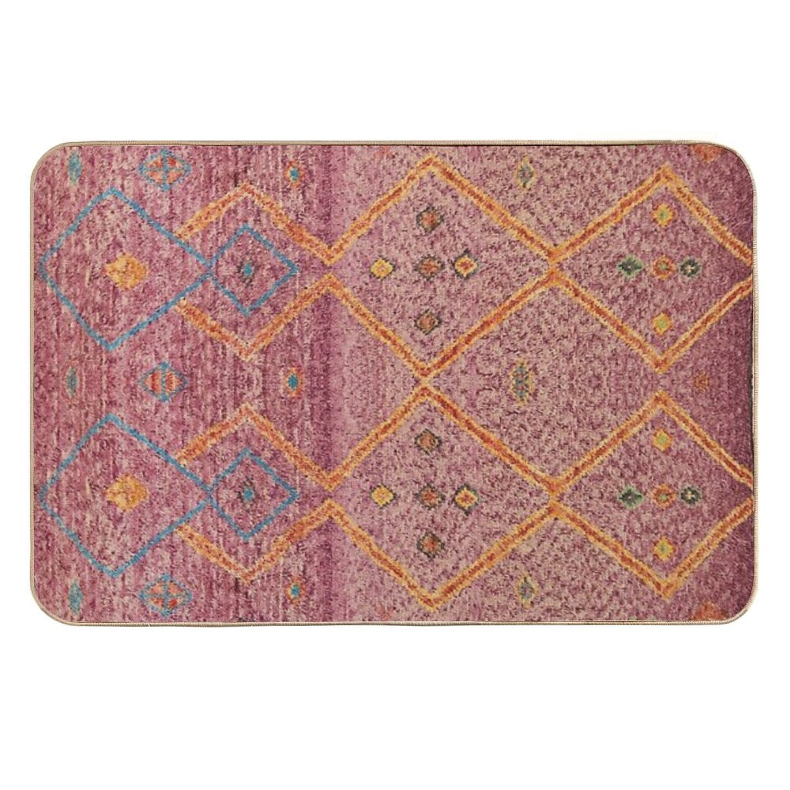 Oriental Moroccan Berber Design Rug  Rapid-Drying Bath Mat