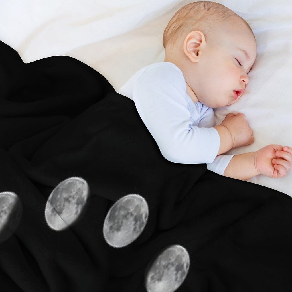Moon Phases 2 Machine-washable Throw Blanket