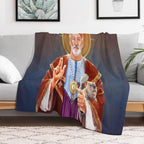 Saint Bill of Murray, Bill Murray Saint Original Religious Painting Wrinkle-free Throw Blanket