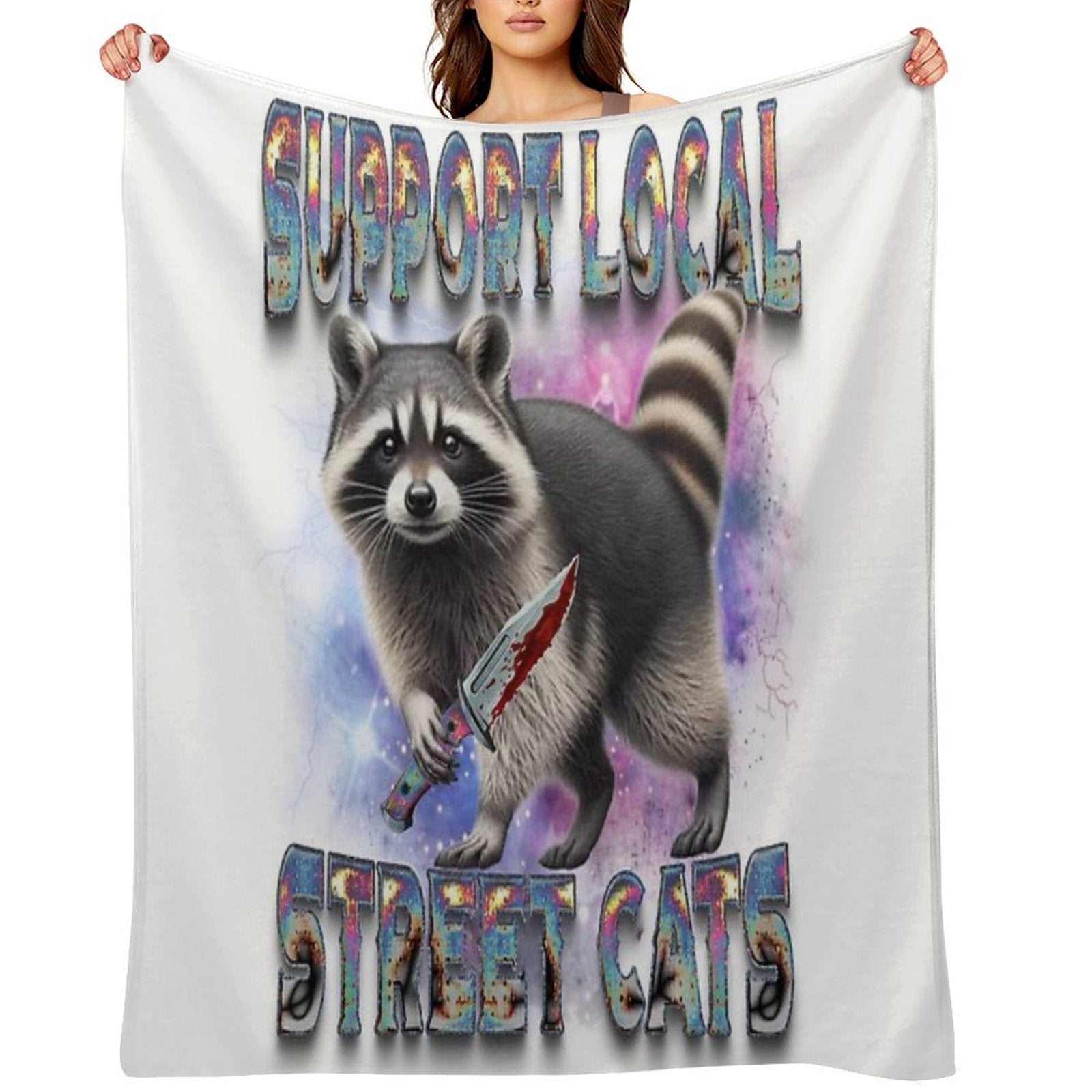 Support Local Street Cats [Premium Collection] Sustainable Throw Blanket