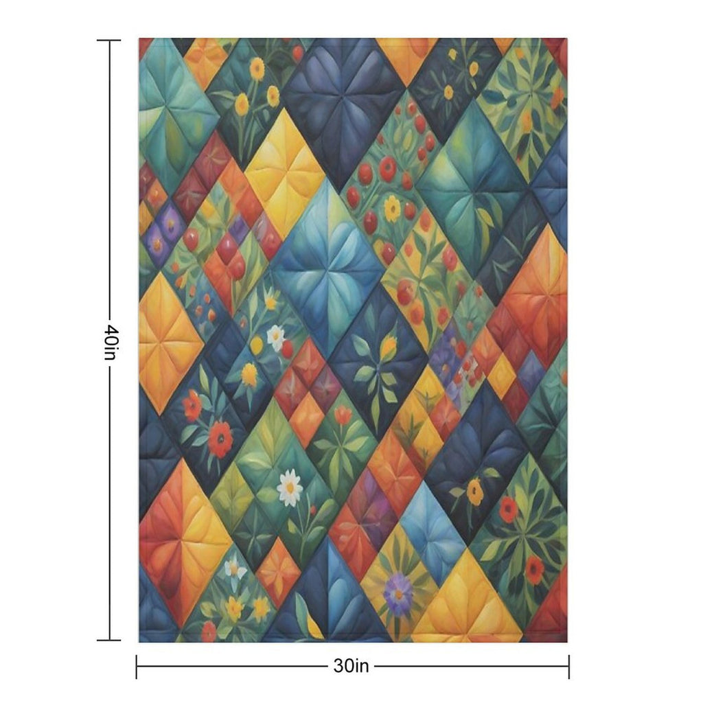 Colorful Quilting Pattren - Quilting Lover - Funny Quilter Versatility Throw Blanket