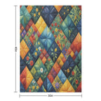 Colorful Quilting Pattren - Quilting Lover - Funny Quilter Versatility Throw Blanket