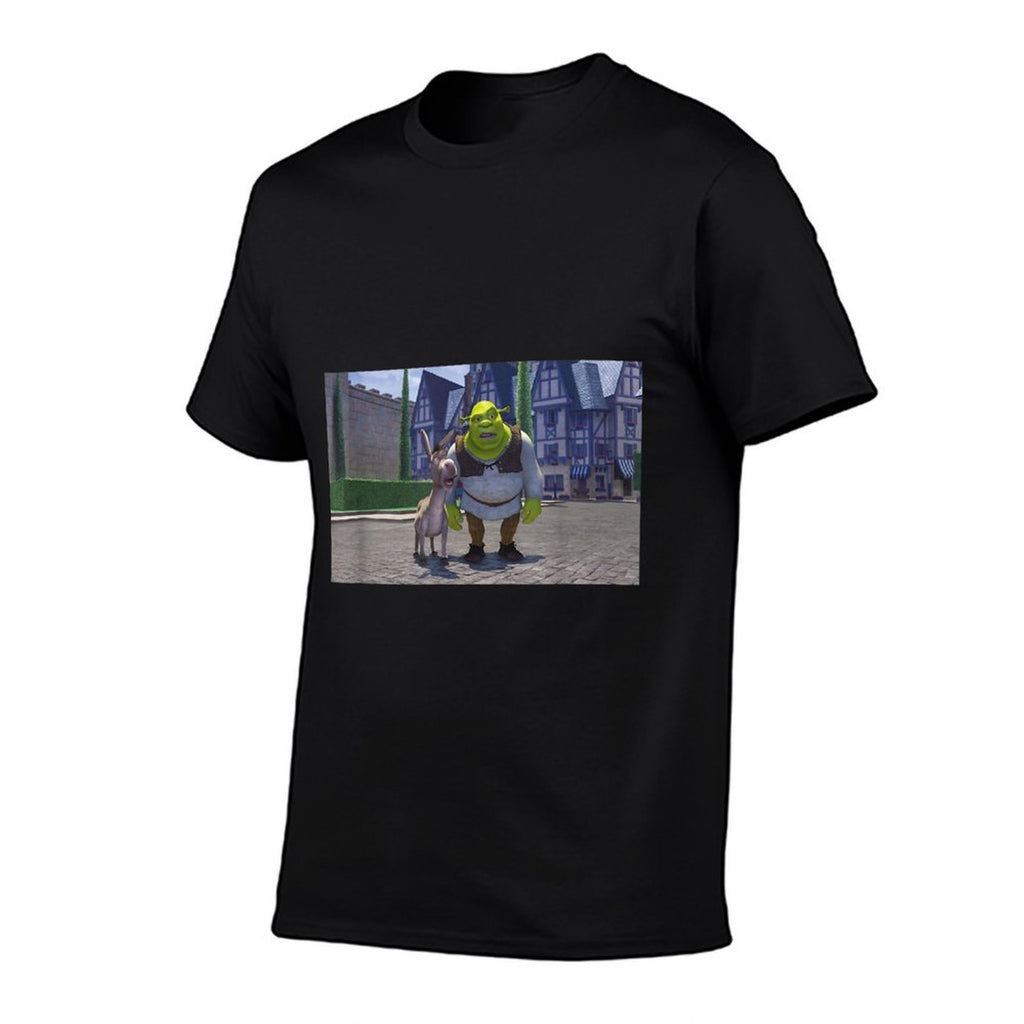 Shrek Iconic Donkey  Shrek Photo Scene Big Chest Poster  Affordable Price T-Shirt