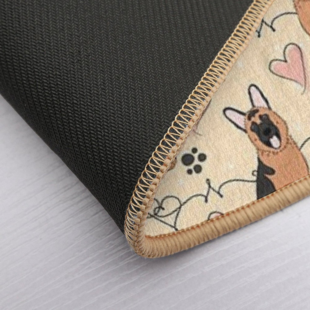 LOVE German Shepherd - Red And Black 2  Dirt-Trapping Bath Mat