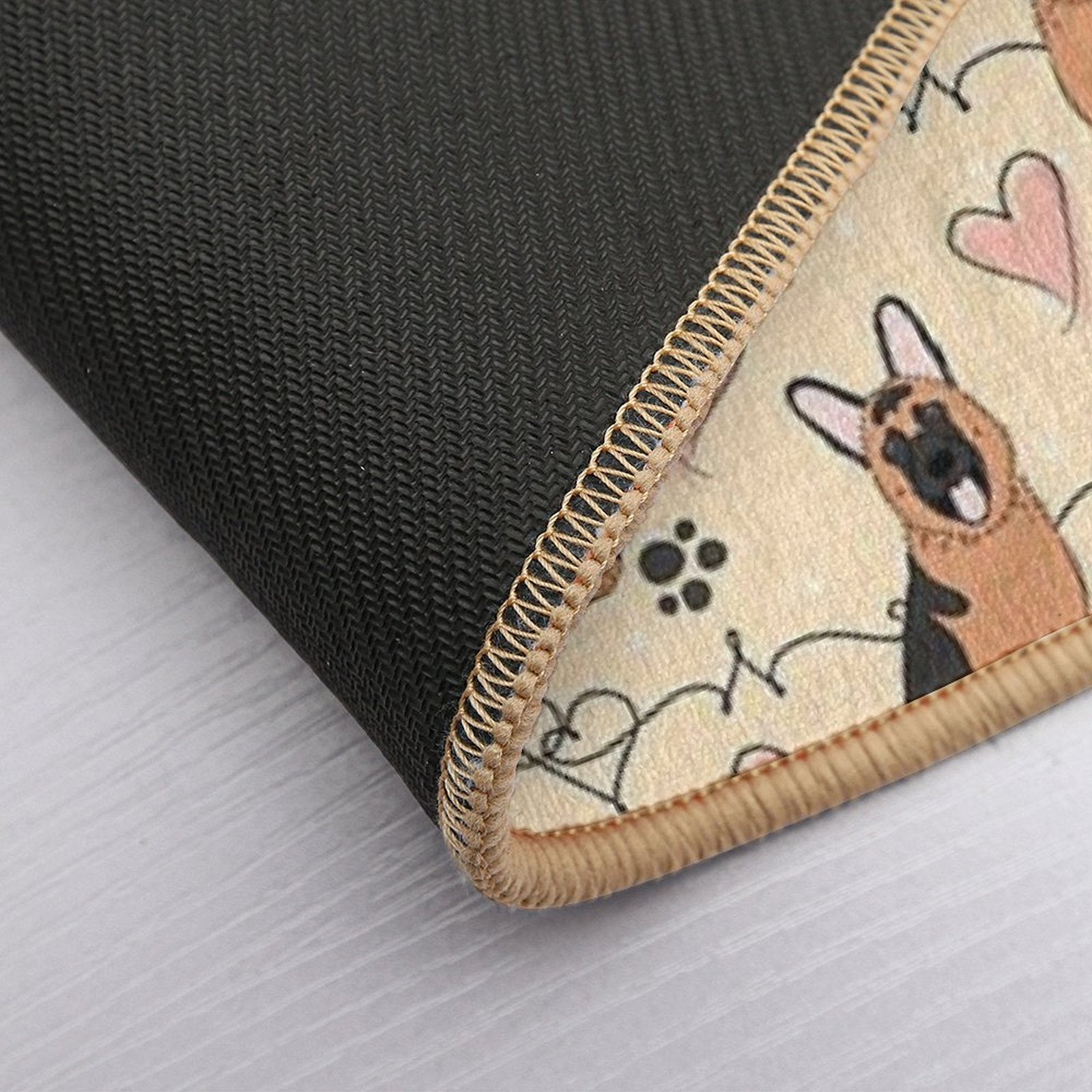 LOVE German Shepherd - Red And Black 2  Dirt-Trapping Bath Mat