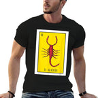 El Alacran Lottery Gift The Scorpion Card Mexican Lottery Premium  Rolled Sleeves T-Shirt