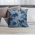 Japanese Koi Mountain Pattern Soft Durable Construction Throw Pillow